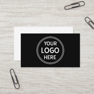 Carte De Visite Logo QR monochrome   Élégant et épuré 