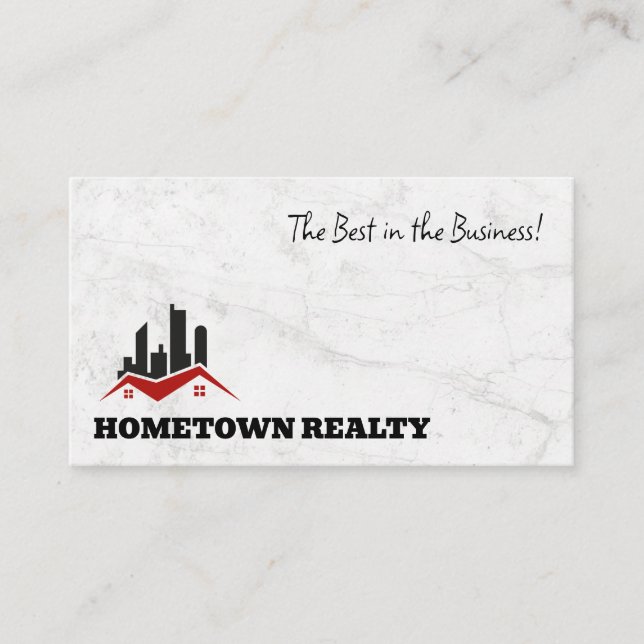 Carte De Visite Logo résidentiel commercial | Immobilier (Devant)