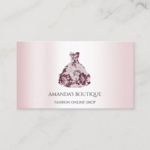 Carte De Visite Logo Robe Blanche Fashion Mariage Événement Bourgo