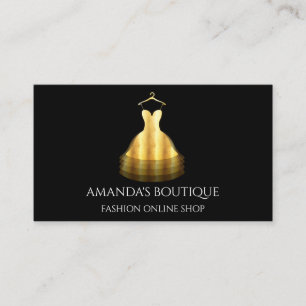 Carte De Visite Logo Robe Dorée Boutique en ligne Boutique de mod
