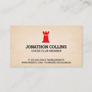 Carte De Visite Logo Rook   Club d'échecs