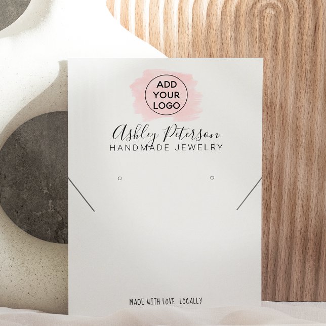 Carte De Visite logo rose brosse bijoux collier d'oreille (Créateur téléchargé)