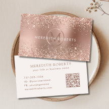 Logo rose Gold Parties scintillant Monogram