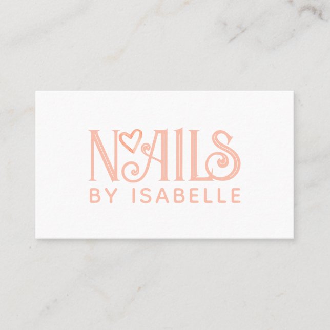 Carte De Visite Logo rose Nail Tech (Devant)