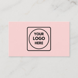 Carte De Visite Logo Rose Pâle   Design Professionnel Minimaliste