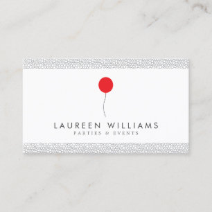 Carte De Visite Logo rouge de ballon pour l'organisateur,