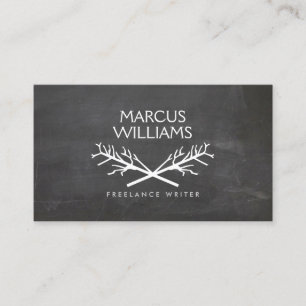Carte De Visite LOGO RUSTIQUE de BRANCHES d'ARBRE de HIP sur le