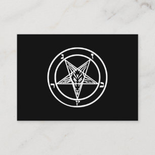 Carte De Visite Logo satanique de la chèvre de Pentagram inversé