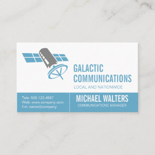 Carte De Visite Logo satellite   Technologies des communications
