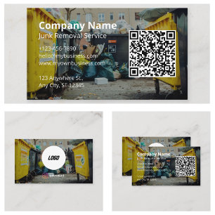 Carte De Visite Logo Services de bennes commerciales Élimination d