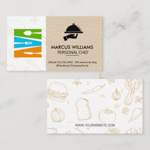 Carte De Visite Logo Silverware   Propriétaire du restaurant   Cui