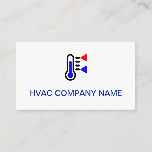 Carte De Visite Logo simple (Chauffage, Cool) AC professionnel (Devant)