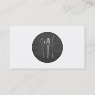 Carte De Visite Logo simple de couverts pour des affaires de