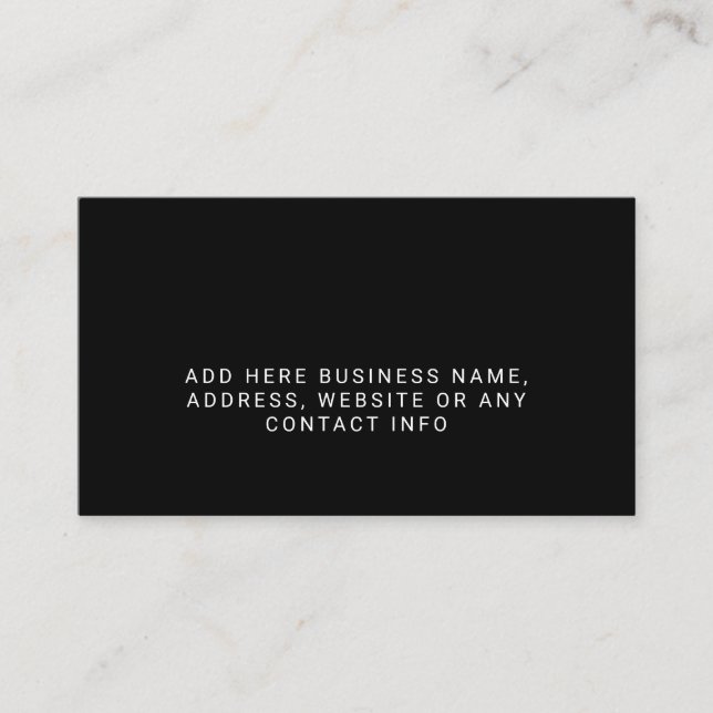 Carte De Visite Logo simple de l'entreprise Total Noir (Devant)