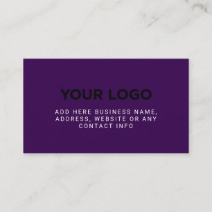 Carte De Visite Logo simple de société Violet