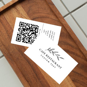 Carte De Visite Logo simple et élégant ou QR Hospitality Business