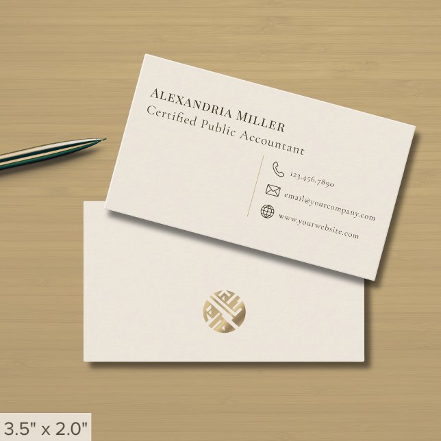 Carte De Visite Logo simple et luxueux (Créateur téléchargé)