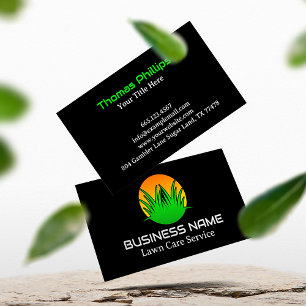 Carte de visite Logo Simple Green Lawn Care
