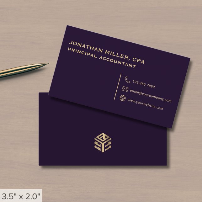 Carte De Visite Logo Simple Luxe (Créateur téléchargé)