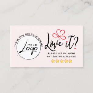 Carte De Visite Logo Simple Review Request