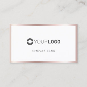 Carte De Visite Logo simple rose moderne de la société frontièr