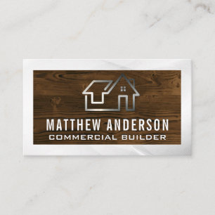 Carte De Visite Logo Sleek Home Planches en bois