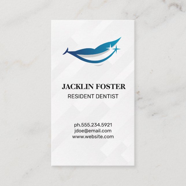 Carte De Visite Logo souriant | Dentaire (Devant)