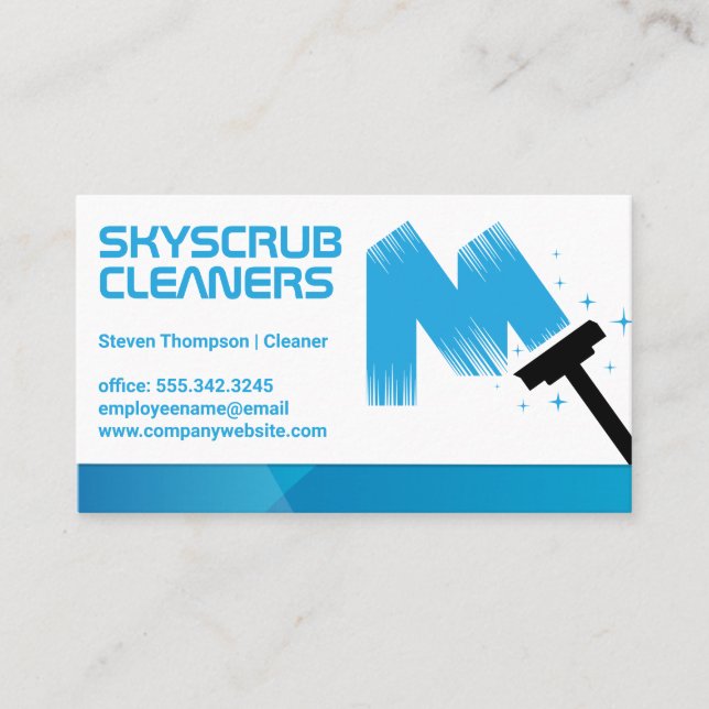 Carte De Visite Logo Squeegee | Lave-fenêtre (Devant)