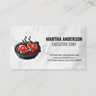 Carte De Visite Logo Steak and Grill