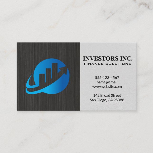 Carte De Visite Logo stock Market Graph | Financière (Devant)