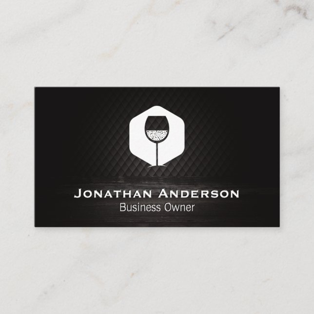 Carte De Visite Logo stylé Vin | Entreprise (Devant)