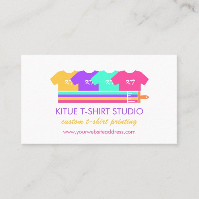 Carte De Visite Logo Stylisé Transfert de chaleur artisanal Vinyl  (Devant)