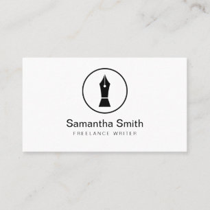 Carte De Visite Logo stylo Écrivain freelance et Écrivain de calli