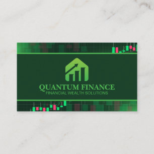 Carte De Visite Logo sur la croissance financière   Graphique du m