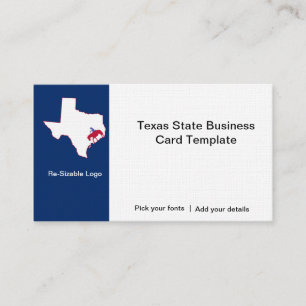 Carte De Visite Logo sur l'état du Texas