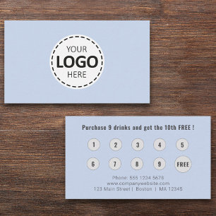 Carte De Visite Logo Télécharger Moderne Simple Bébé Bleu Fidélité
