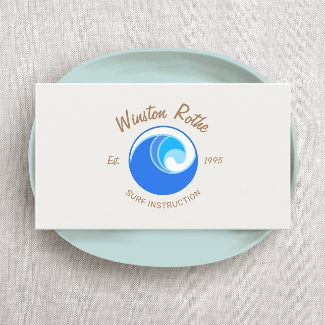 Carte De Visite Logo Tropical Blue Ocean (Créateur téléchargé)