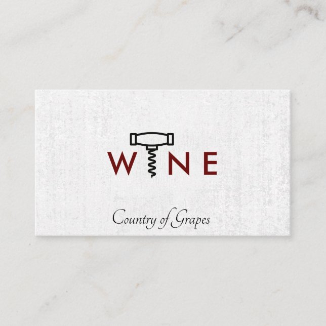 Carte De Visite Logo Verre Vin | Corkvis Somelier (Devant)