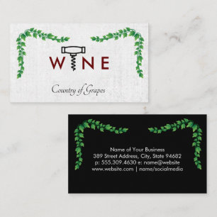 Carte De Visite Logo Verre Vin   Logo de vis à vis   Vignes