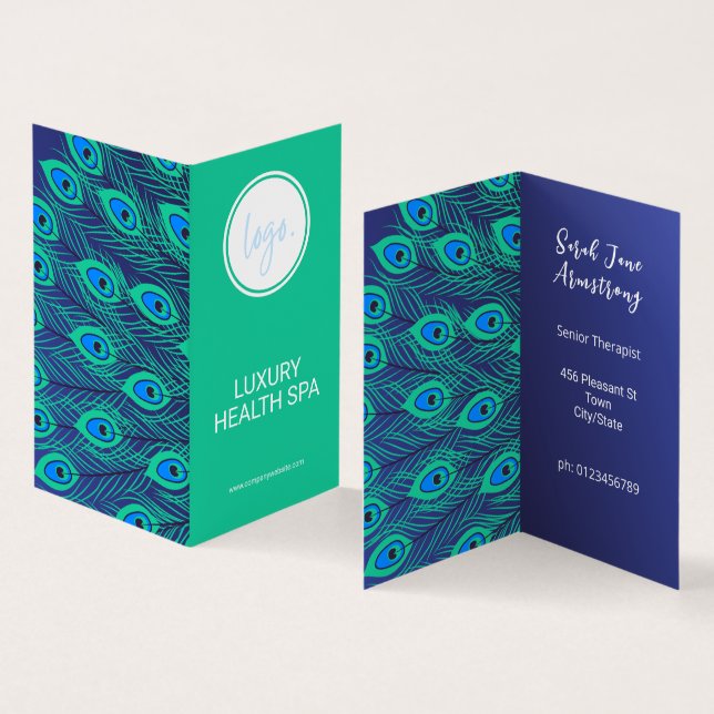 CARTE DE VISITE LOGO VERT & BLEU PLACÉ VERT & BLEU (Intérieur et extérieur)