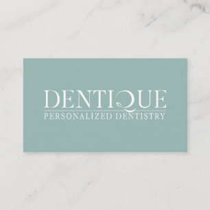 Carte De Visite Logo Vert Bleu Simple Minimal Professionnel