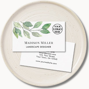 Carte De Visite Logo vert du concepteur du paysage
