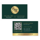 Logo Vert & Or Moderne Immobilier Code QR