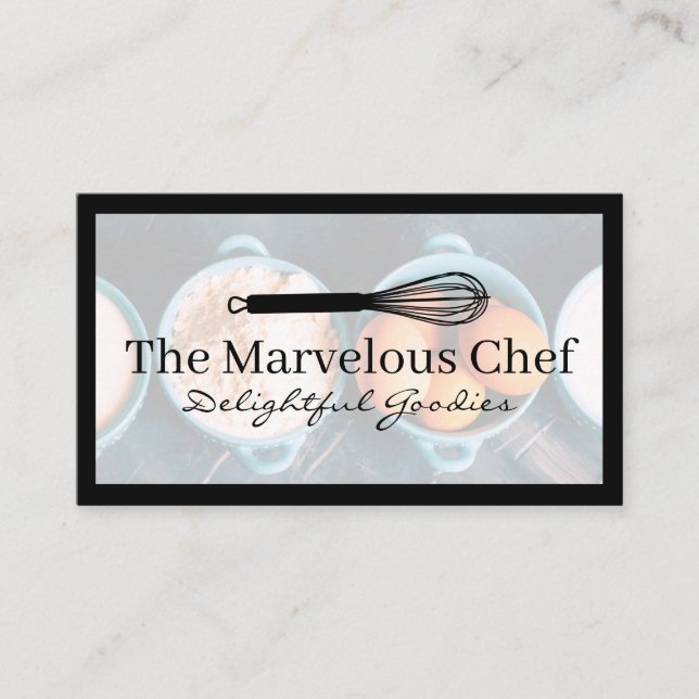 Carte De Visite Logo Whisk | Ingrédients de cuisson (Devant)