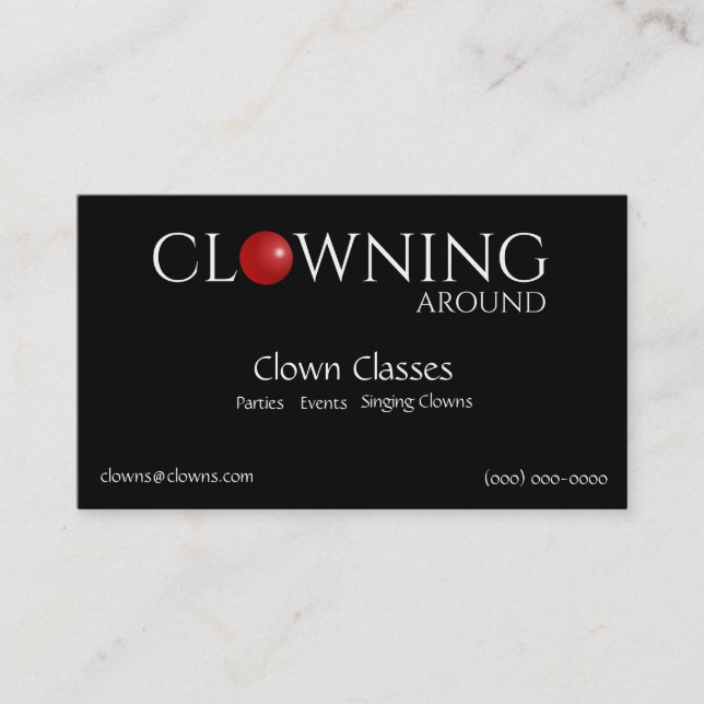 Carte De Visite Logos clowns à nez rouge (Devant)