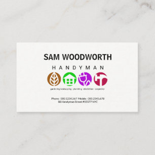Carte De Visite Logos contemporains simples de Signage de