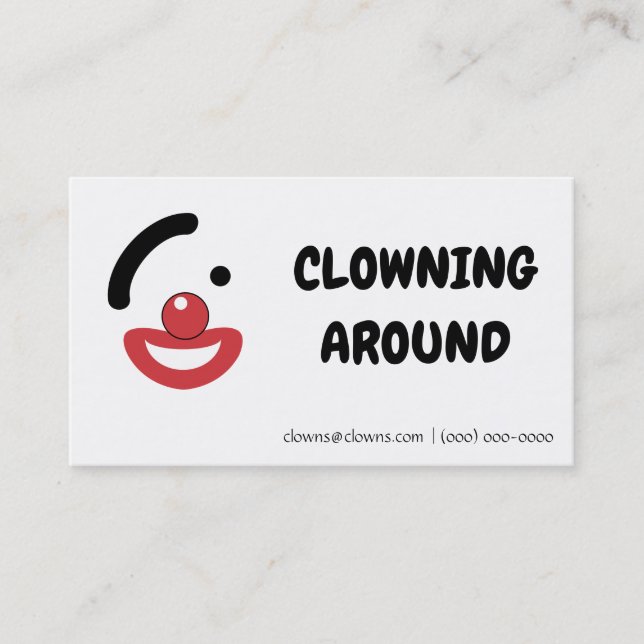 Carte De Visite Logos de clown (Devant)