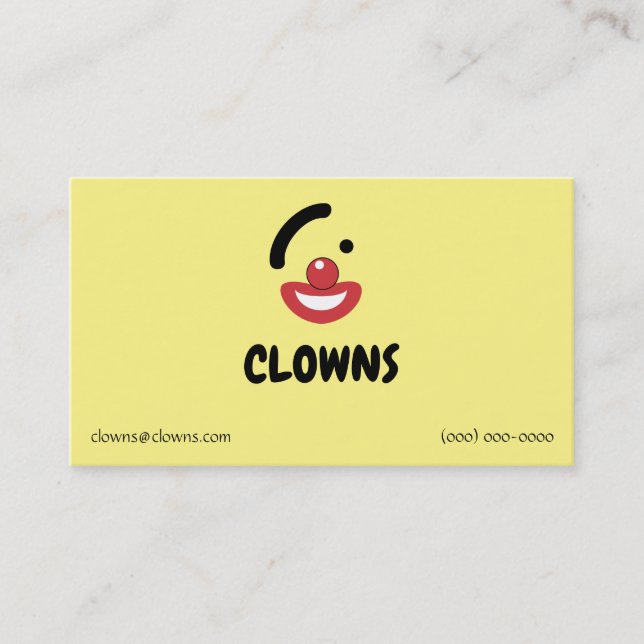 Carte De Visite Logos de clown (Devant)