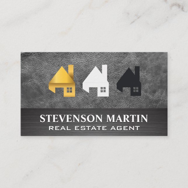 Carte De Visite Logos de la maison | Cuir (Devant)