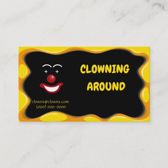 Carte De Visite Logos des artistes clowns Abstraits (Devant)